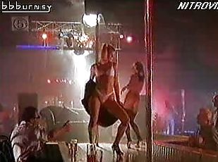 Sexy Blonde Actress Amy Lindsay Performs a Hot Striptease