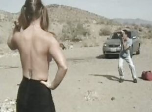 Sexy Blonde Heidi Harrison Naked in the Desert