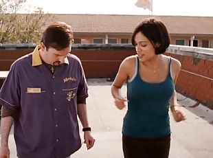 Delicious Rosario Dawson Dancing Outdoors in a Scene From 'Clerks 2'