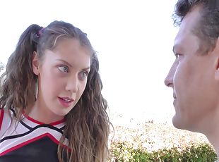 Cheerleader Elena Koshka Gets Cross Eyed From Too Much Dick