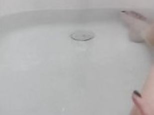 cul, baignade, gros-nichons, masturbation, amateur, horny, blonde, solo, humide, tatouage