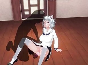 masturbation, orgasme, enseignant, anal, jouet, hentai, mignonne, 3d