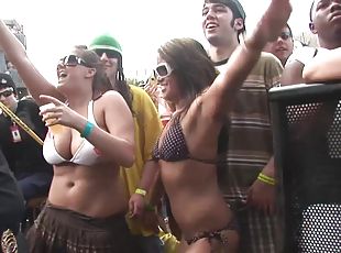 al-aire-libre, fiesta, amateur, hardcore, bikini