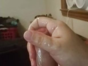 Edging my cock til i cum all over myself