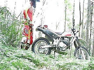 Jacking-Off and Cum on the Honda XR 600R in North Georgia