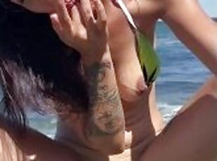 masturbation, orgasme, public, amateur, babes, plage, doigtage, douce, solo, réalité