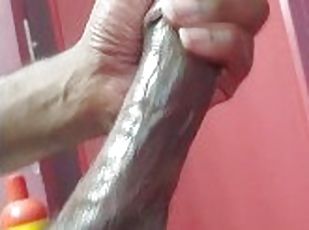 énorme, masturbation, amateur, ejaculation-sur-le-corps, ébène, énorme-bite, branlette, black, solo, bite