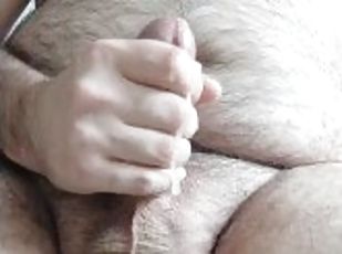 Huge cumshot and dripping cock