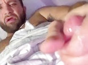 papa, masturbation, amateur, ejaculation-sur-le-corps, énorme-bite, branlette, ejaculation, solo, pappounet, trou-du-cul