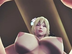 Genshin Impact futa Lumine & futa Amber Taker POV 3D