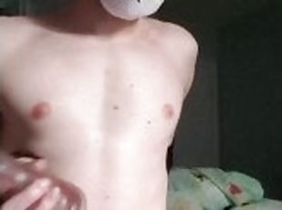 masturbation, amatör, cumshot, gigantisk-kuk, tonåring, leksak, gay, ensam, twink, kuk