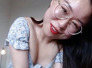 asiatique, cul, masturbation, amateur, ados, point-de-vue, petite-amie, horny, webcam, fétiche