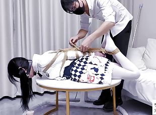 asiatic, bdsm, picioare, ciorapi, fetish, chinezoaica, bondage, bruneta