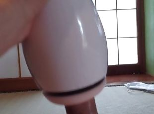 Amazing Japanese blowjob toy olily sloppy noisy suck and cumshot