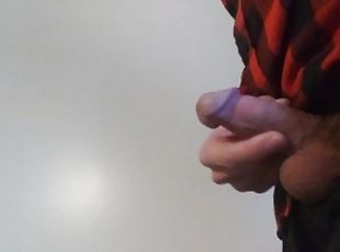 Stroking my hard cock