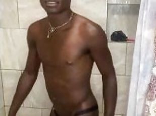 Jock in shower