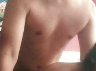 masturbación, amateur, latino