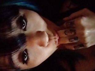 asiatique, masturbation, amateur, japonais, solo, tatouage, petits-seins