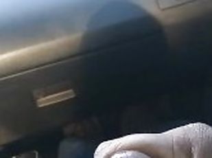 masturbation, amateur, ejaculation-sur-le-corps, gay, voiture, solo, bite