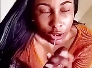 amateur, mamada, negra-ebony, negra, chupando