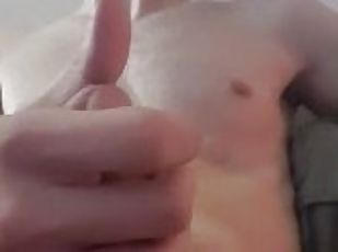 masturbation, amateur, ejaculation-sur-le-corps, énorme-bite, branlette, secousses, solo, bite