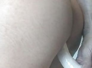 Long dildo loves my ass