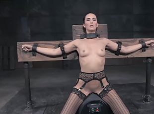 jouet, bdsm, double, bas, douleur, bondage, brunette