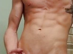 imbaiere, masturbare-masturbation, gay, masturbare, dus, solo, alb