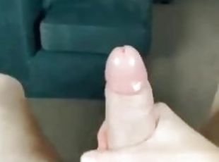 masturbation, amateur, ejaculation-sur-le-corps, énorme-bite, maison, branlette, sale, point-de-vue, ejaculation, solo