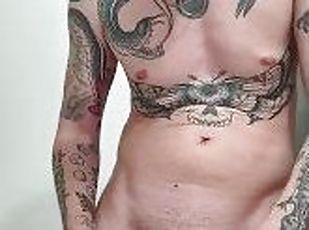 amateur, gay, solo, goth, musclé, minet, tatouage