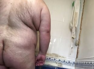 banhos, gordo, amador, bbw, fetiche, chuveiro, sozinho, urso