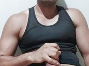 papá, enorme, masturbación, amateur, polla-enorme, paja, corrida, a-solas, papi, musculada