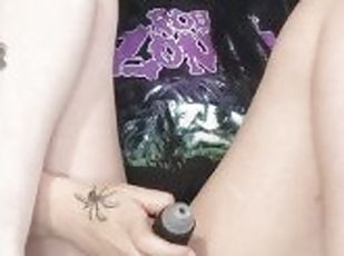 masturbation, orgasme, amateur, babes, jouet, solo, goth, tatouage