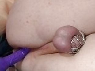 Femboy daily anal task + eats precum