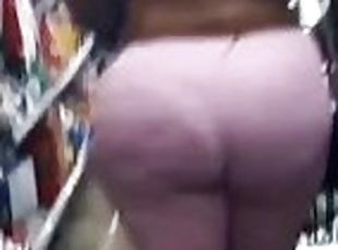 traseiros, gordo, público, babes, ébona, mulher-madura, bbw, botins, sozinho