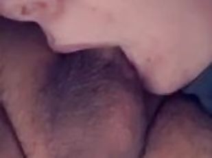 BBW sucking hard dick