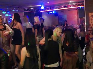 Having hardcore sex during a dance party in a club