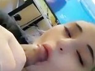 Latina records herself sucking step bro’s BBC while he plays the game!!