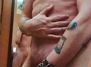 amateur, gay, universidad, fetichista, a-solas, musculada, gay-joven, tatuaje, cuero