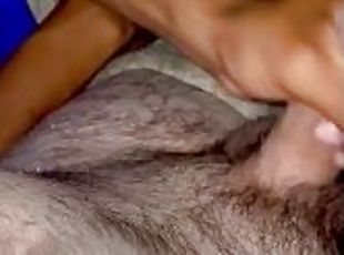 papá, amateur, interracial, paja, pareja, corrida, papi