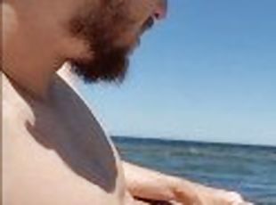 masturbation, public, amateur, ejaculation-sur-le-corps, énorme-bite, gay, plage, salope, ejaculation, horny