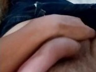 masturbation, amateur, énorme-bite, branlette, joufflue, solo, bite