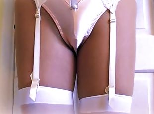 amateur, cam, voyeur, jupe-en-l’air, bas, culotte, lingerie, fétiche, solo, minijupe