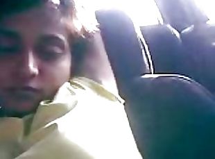 Sexy Indian MILF Taking a Nap in a Car