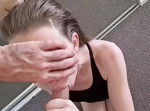 Post Swim Training Blowjob And Cum Shot