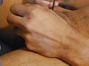 masturbation, amateur, ejaculation-sur-le-corps, énorme-bite, ejaculation, solo, réalité, bite