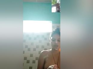 bañando, amateur, indio, webcam, ducha, a-solas, morena