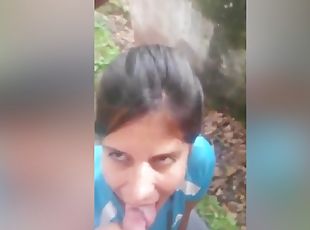 en-plein-air, amateur, fellation, indien, point-de-vue, sur-le-visage, ejaculation, brunette