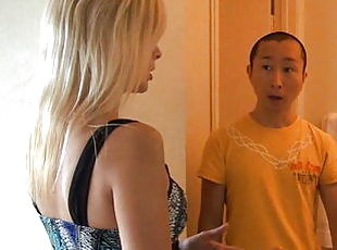 Blonde Milf & Asian guy