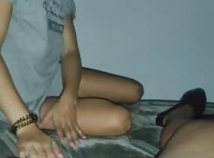 adolescente, hardcore, ejaculação, fudendo